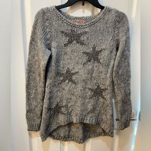Gray Star Pattern Women's Sweater